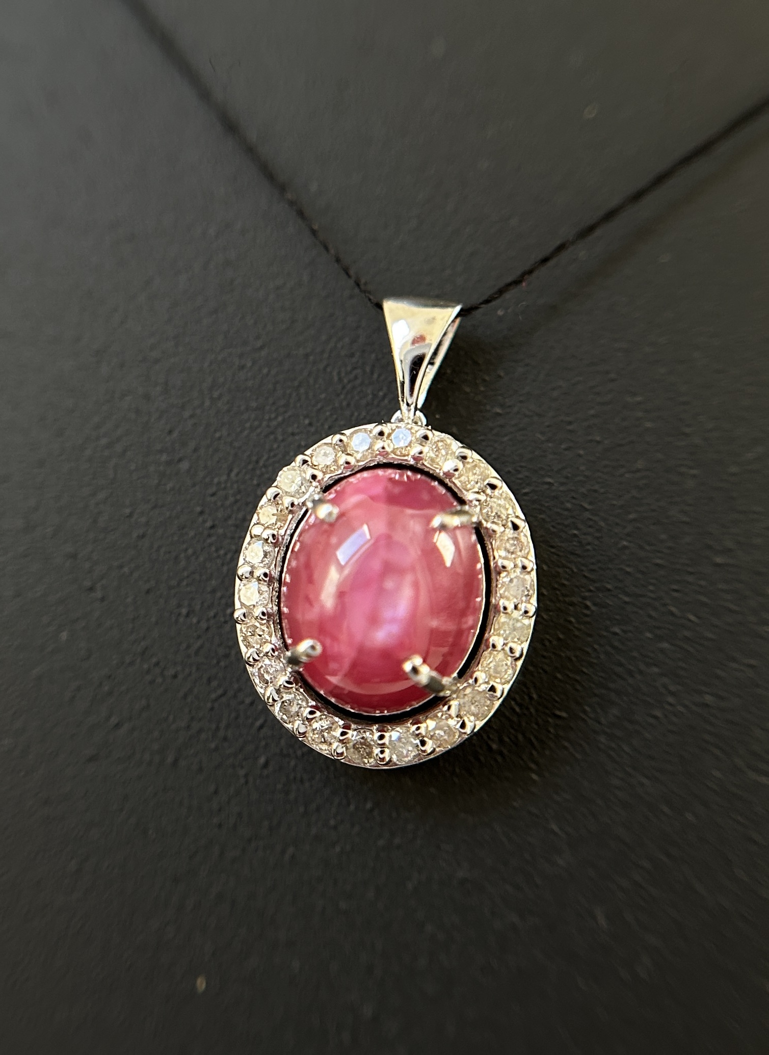 Beautiful Natural Star Ruby Pendant 2.35Ct With Natural Diamonds & 18k Gold - Image 7 of 10