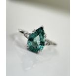 Beautiful Natural Emerald 1.81 CT With Natural Diamonds & 18k Gold