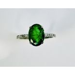 Beautiful 2.60 CT Natural Emerald Ring With Natural Diamonds & Platinum 950