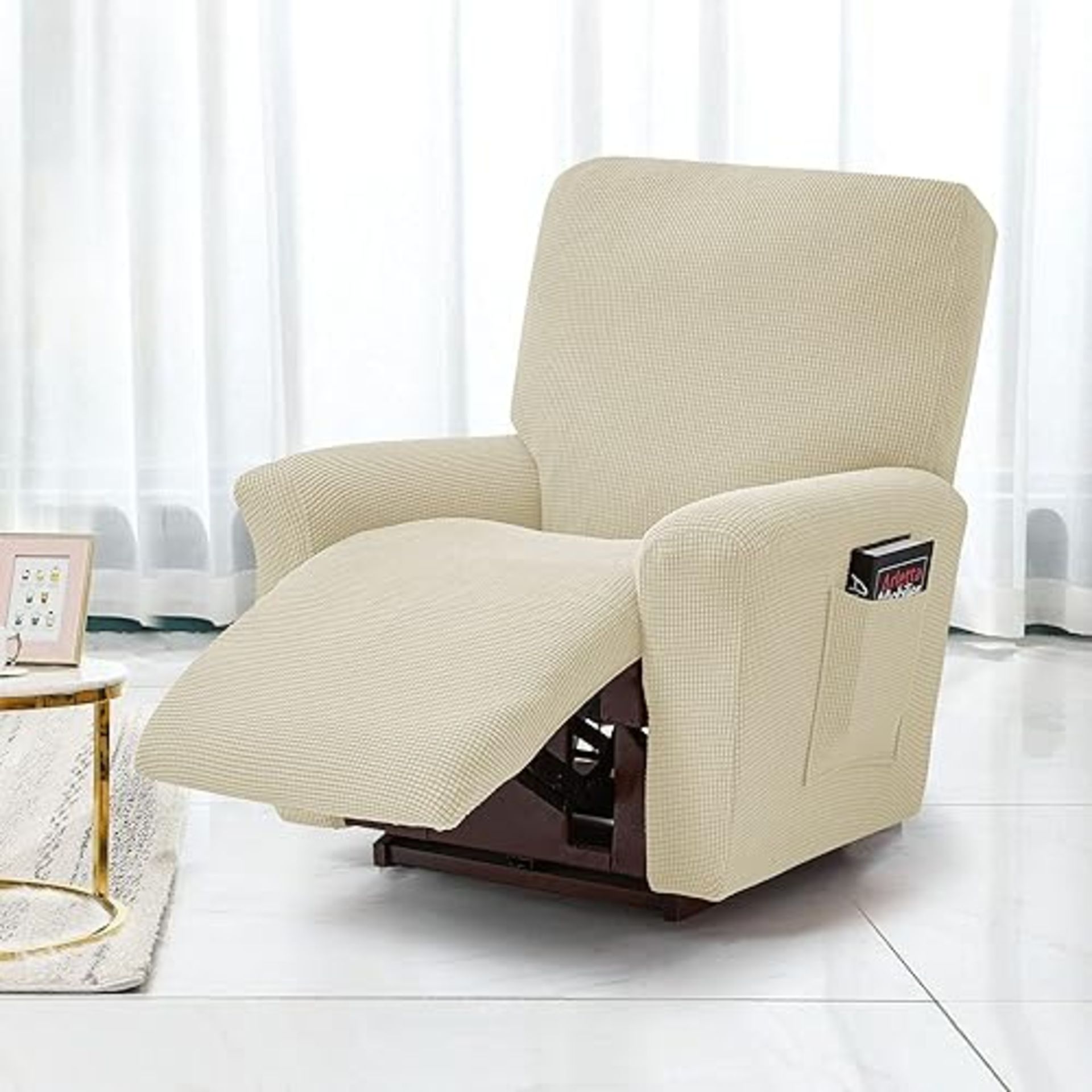 Stretch Recliner Covers, Jacquard Recliner Chair Slipcovers, Polyester Furniture Cover Recliner S...