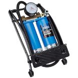 Draper Double-Cylinder Foot Pump With Pressure Gauge & Accessories - 25996 - Manual Inflator For...