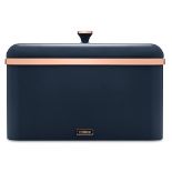 Tower T826130MNB Cavaletto Bread Bin Storage, Carbon Steel, Removable Lid, Midnight Blue and Rose...