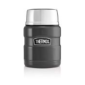 Thermos Food Flask, Gun Metal, 9.4 X 9.4 X 14.2 Cm