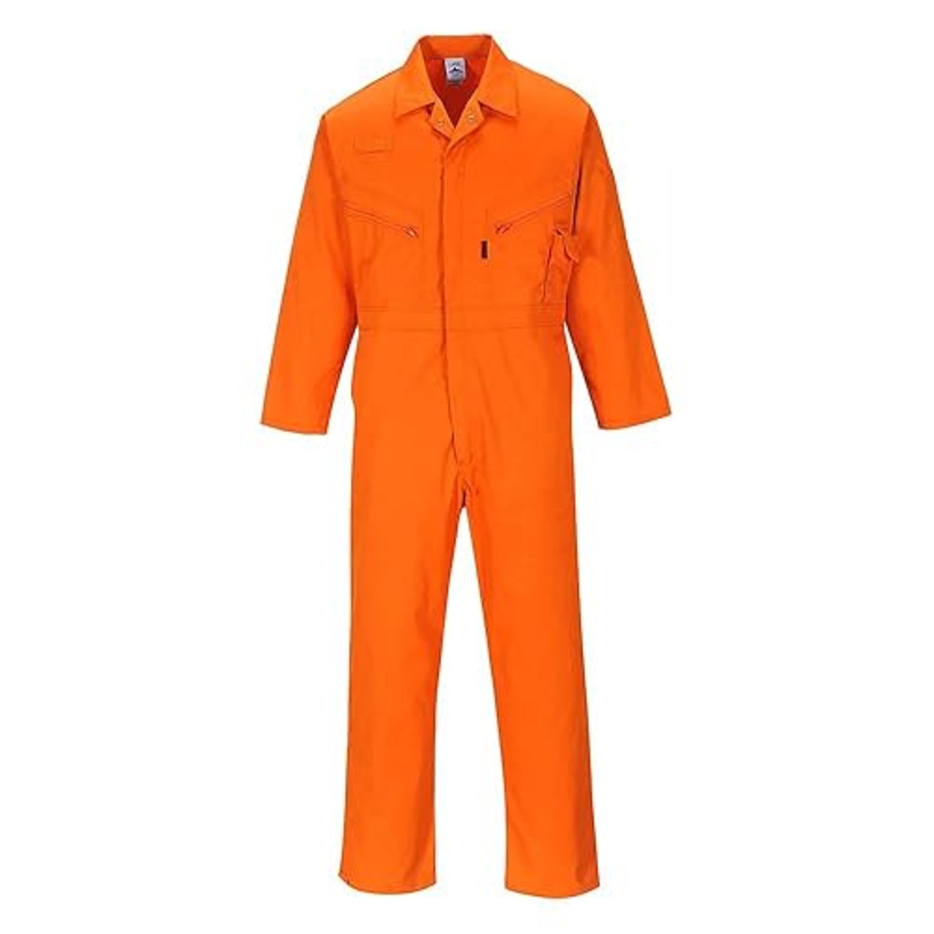 Portwest C813 Men's Liverpool Lightweight Safety Coverall Boiler Suit Overalls Orange, Large