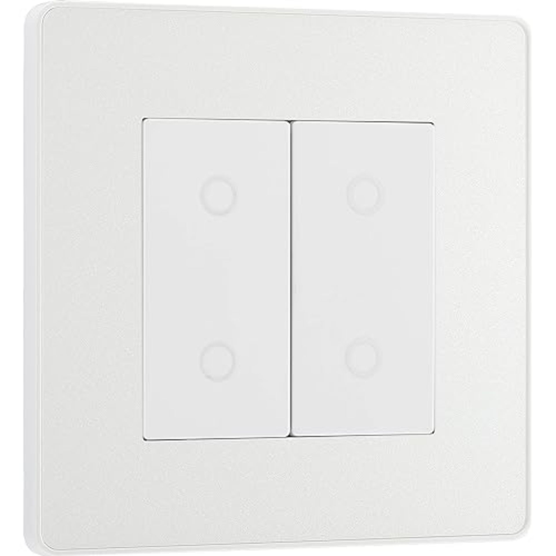 BG Electrical Evolve Double Touch Dimmer Switch, 2-Way Master, 200W, Pearlescent White