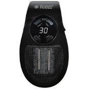 Russell Hobbs 500W Ceramic Plug Heater, Electric Heater Adjustable Thermostat, 12 Hour Timer & Le...