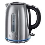 Russell Hobbs Brushed Stainless Steel Electric 1.7L Cordless Kettle (Quiet & Fast Boil 3Kw, Remov...
