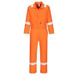 Portwest C814 Iona Lightweight Reflective Cotton Coverall Orange, 3X-Large