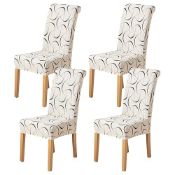 HZDHCLH Chair Covers Slipcovers 4/6 Pcs Stretch Removable Washable Short Dining Chair Protector C...