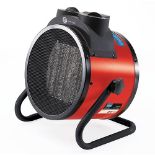 Draper 2.8Kw PTC Portable Electric Space Heater - Red - With Adjustable Thermostat - Free Standin...