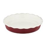 Barbary & Oak BO875005Red Foundry 27Cm Ceramic Round Pie Dish In Bordeaux Red