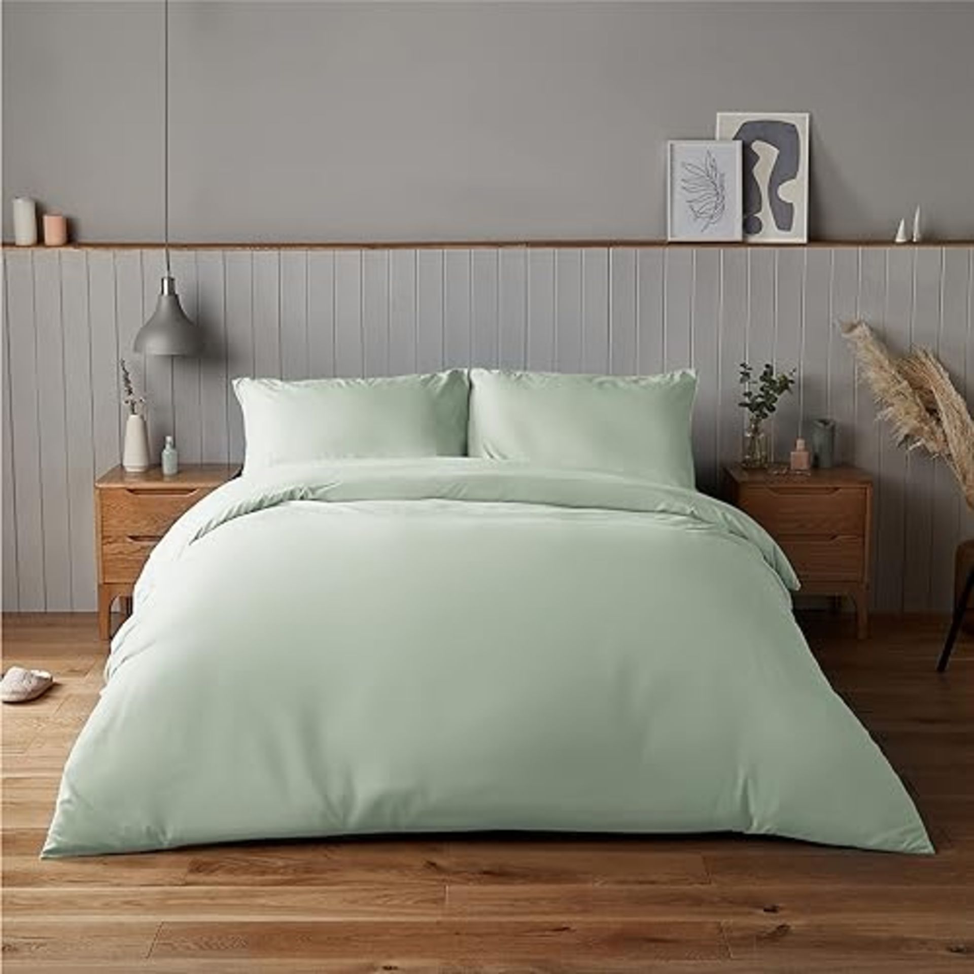 Silentnight Supersoft Collection Sage Duvet Cover Set. Super Soft and Snuggly Easy Care Duvet Cov...