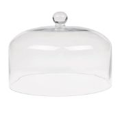 Olympia Glass Cake Stand Dome Lid, 285(Dia) X 200(H)Mm, High Clarity Clear Glass, Protects Homemad..