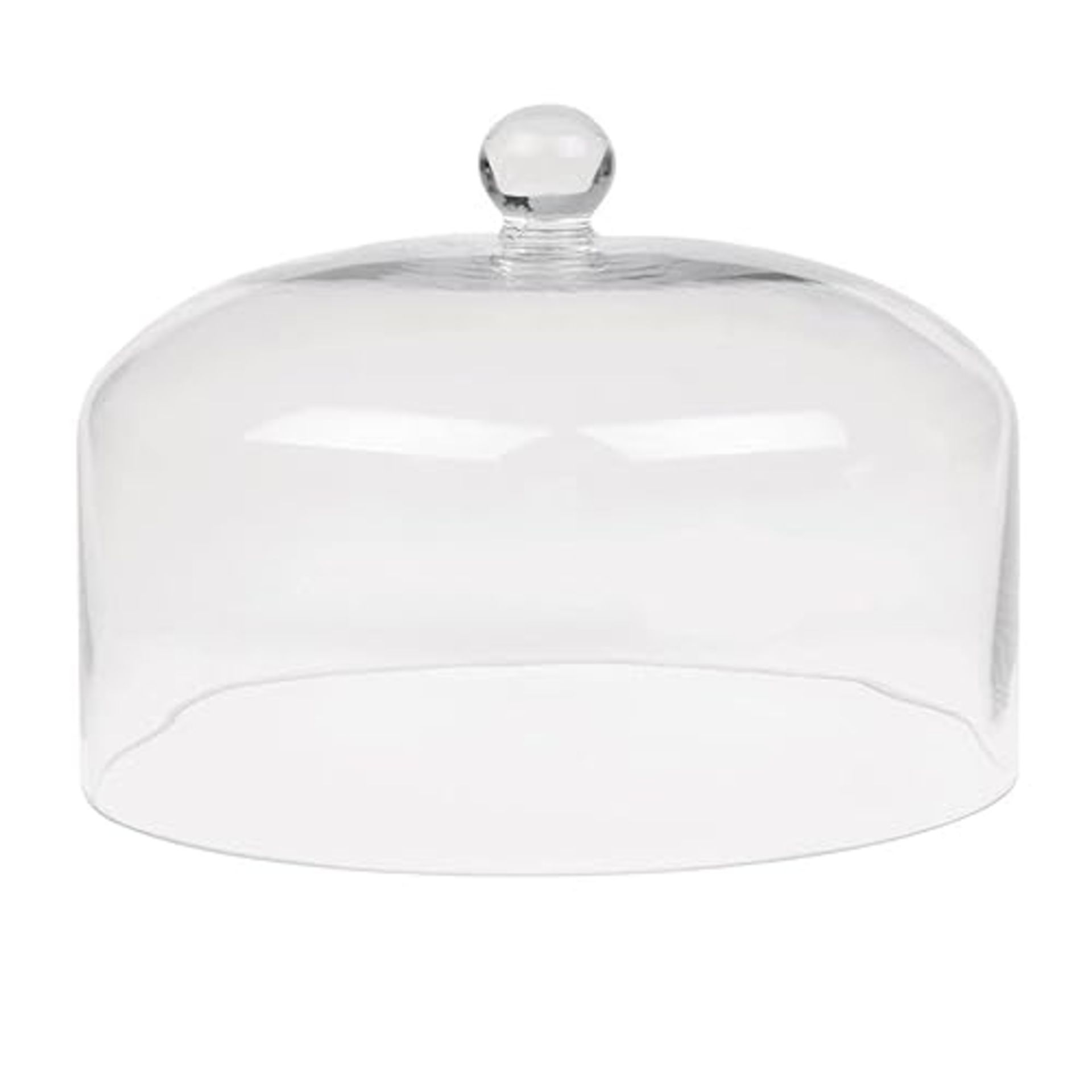 Olympia Glass Cake Stand Dome Lid, 285(Dia) X 200(H)Mm, High Clarity Clear Glass, Protects Homemad..