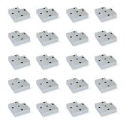 Emuca - Plastic Furniture Feet for Cabinet/Wardrobe/Sofa, Silver Painted, H 45mm, Set of 20 Pieces