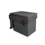 Emuca - Built-In Waste Bin For Cabinet With Automatic Lid, 15 L, Anthracite Grey