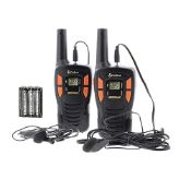 Cobra AM245 BBX Walkie Talkie - Weather Resistant With GA-EBM2 Earbud Microphone and Rechargeable...