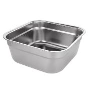 Aselected Washing Up Bowl, 304 Stainless Steel Large Rectangular 10 Litre Washing Basin, Dishtub,...