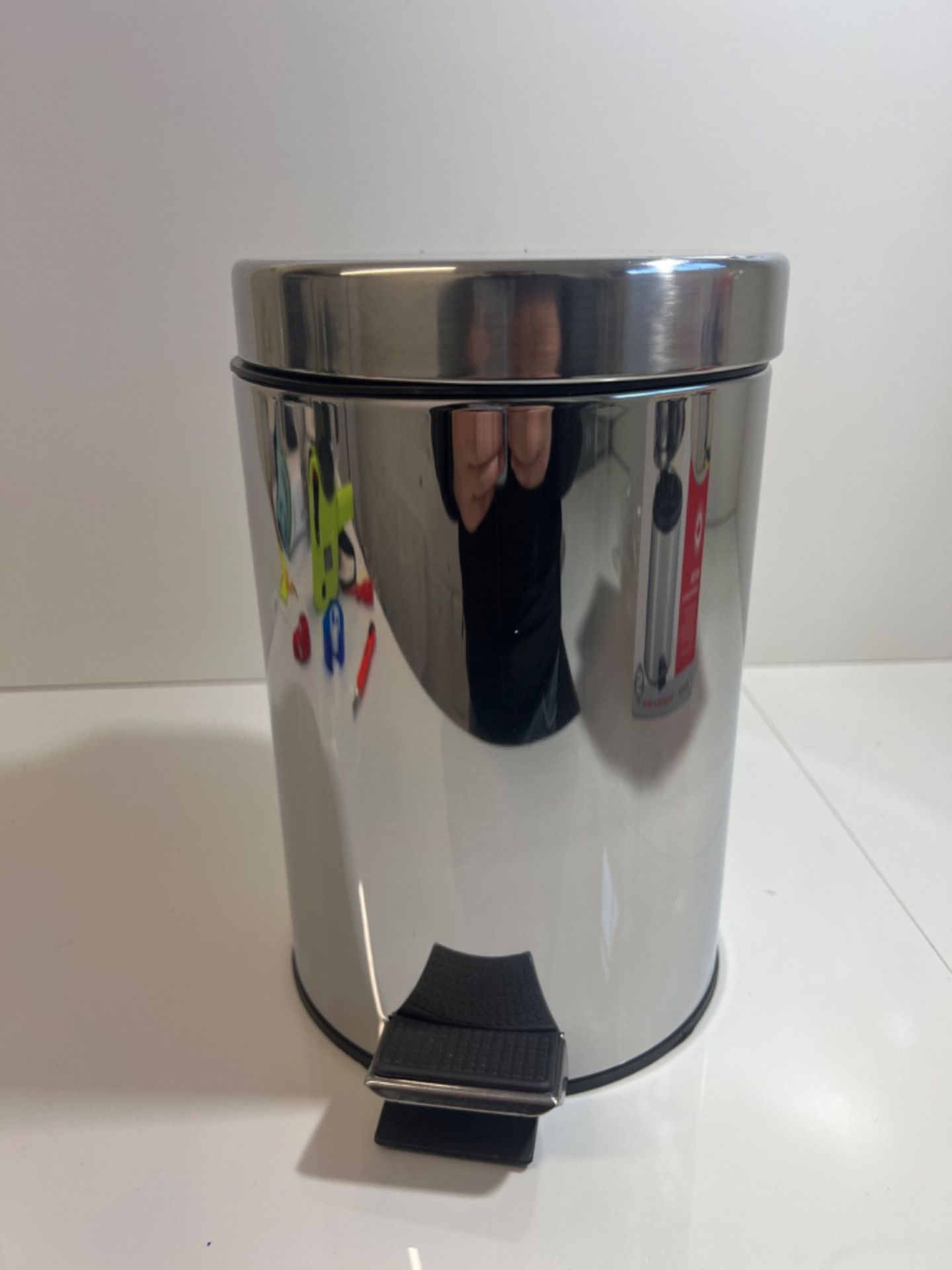 Art Moon Moon - Rustproof Bathroom and Toilet Pedal Bin, Stainless Steel Round Waste Bin, Removab... - Image 2 of 3