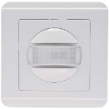 Motion Sensor 160° Flush-Mounted 9 M Detection 2-Wire Technology For Light Switch Wall Installat...