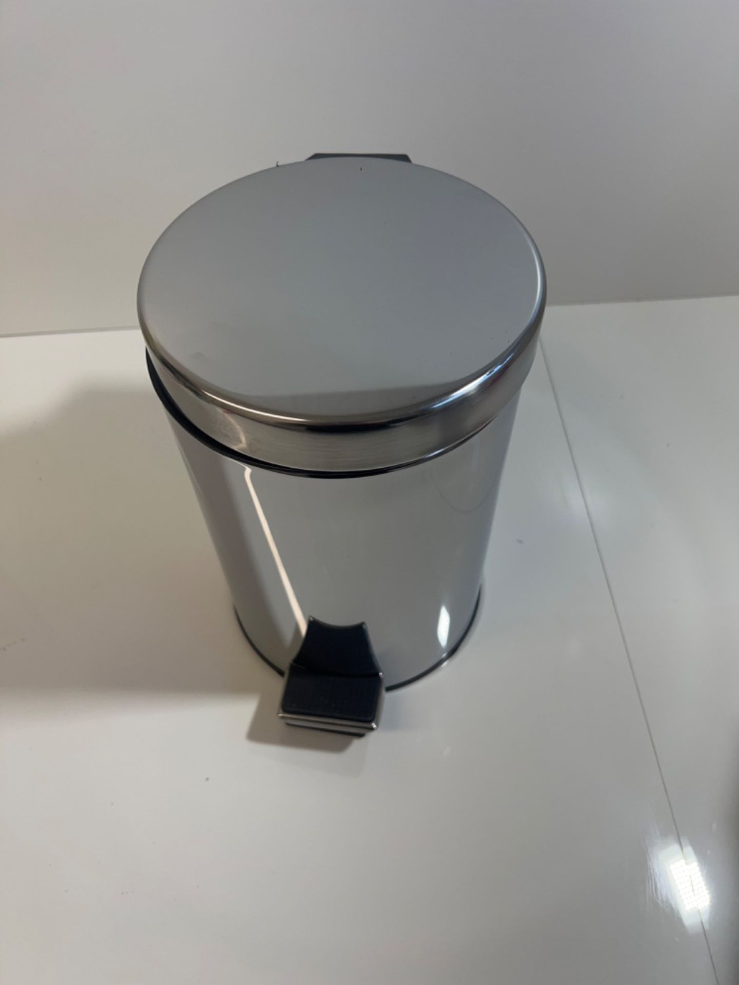 Art Moon Moon - Rustproof Bathroom and Toilet Pedal Bin, Stainless Steel Round Waste Bin, Removab... - Image 3 of 3