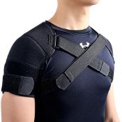 Kuangmi Sport Double Shoulder Support Adjustable Black 1 Piece (XX-Large)