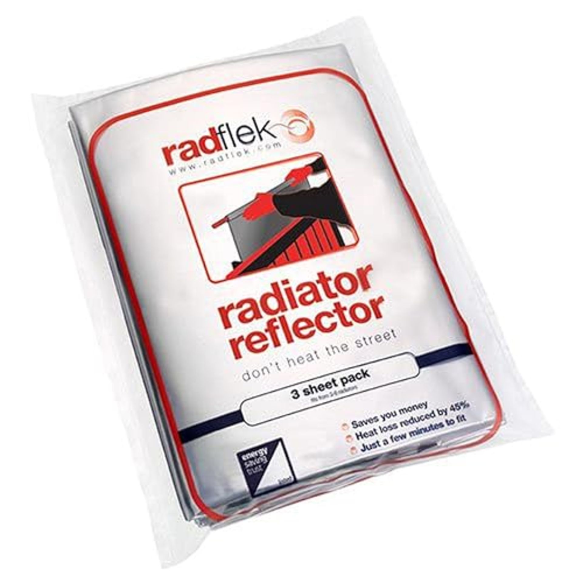 Radflek 3-Pack Insulation, Silver, 3 Sheets
