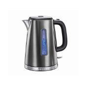 Russell Hobbs Luna Grey Stainless Steel 1.7L Cordless Electric Kettle (Quiet & Fast Boil 3Kw, Rem...