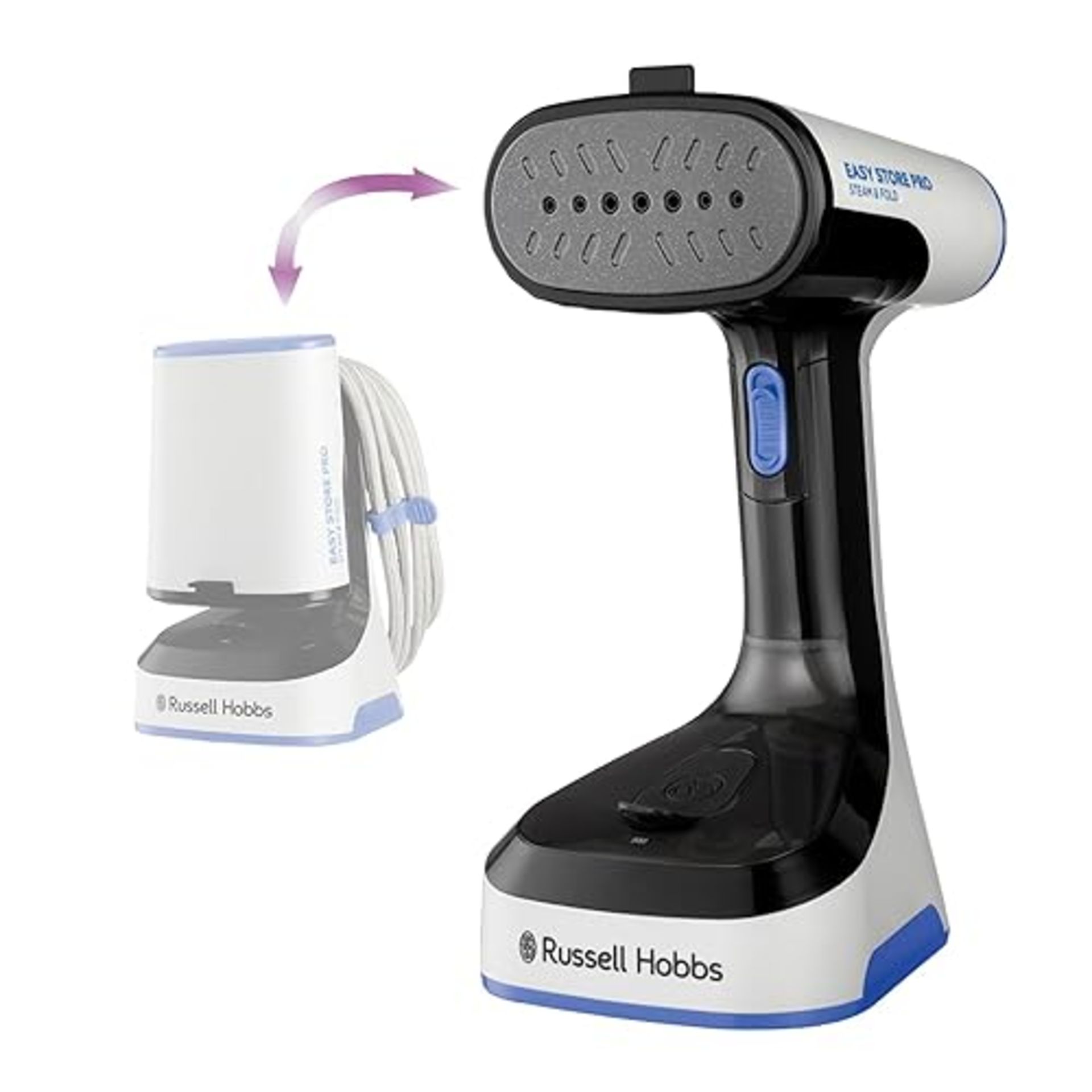 Russell Hobbs Easy Store Handheld Clothes Steamer, No Ironing Board Needed, Foldable, Auto-Off, R...