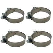 CF Fasteners Exhaust & Hose Clamps (X4), 3 Inch (74-79Mm), Slim-Line Strong Anti-Rust, Stainless...