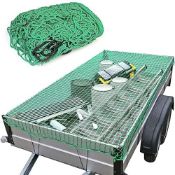 Polyethylene Cargo Net Luggage Netting (Hook X 15) Mesh Truck Pickup Boat Nets For Secure Loads T...