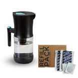 Phox V2 Water Filter | 2.2L Glass Water Filter Jug and Cartridge | 3 Month Supply (Clean Pack)