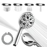 Sparkpod Shower Head and Hose Set - High Pressure Showerhead With 10 Spray Settings - Luxury 5" H...