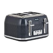 Breville Flow 4-Slice Toaster With High-Lift & Wide Slots | Grey | VTT892