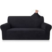 Freebiz Sofa Covers 2 Seater Elastic Fabric Slipcovers Stretch Couch Slip Cover Plush Protector F...