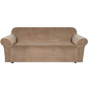 Bellahills Velvet Sofa Slipcover Stretch Large Couch Covers Soft Sofa Cover Furniture Protector W...