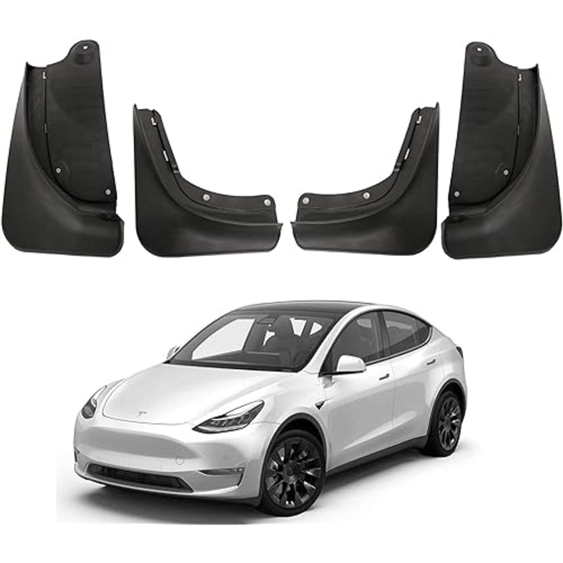 Basehor Tesla Model Y Mud Flaps Splash Guards Winter Vehicle Sediment Protection No Need To Drill...