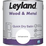 Leyland 423431 Wood & Metal Quick Dry Satin, 2.5 Litres, White
