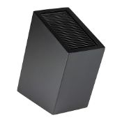 Rockingham Forge Sloping Matt Black Universal Knife Block, 20 Slots For Knives Up To 20Cm Blade L...