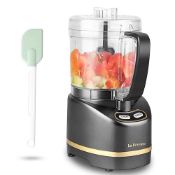 La Reveuse Electric Mini Food Processor With 200 Watts,2-Cup Prep Bowl For Mincing, Chopping, Grind.