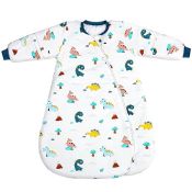 Lanjue Baby Winter Sleeping Bag, Baby Sleep Sack 3.5 Tog With Detachable Long Sleeves Organic Cot...