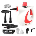 Belaco Multipurpose Steam Cleaner 1050W, 9 Pieces Accessory Kit For Multi Purpose Red Colour Porta..