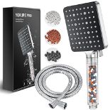 Shower Head and Hose 1.6M With Filter - Yeaupe Pro Square High Pressure Shower Heads and Hose Wit...