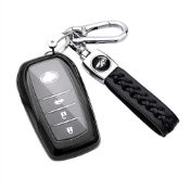 Z.Myuki Yaris Key Case With Key Ring For Toyota Yaris GR Cross Hybrid 2020 2021 2022 2023 Accesso...