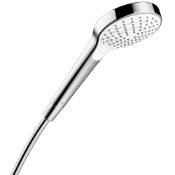 Hansgrohe Croma Select S 110 Vario Hand Shower, 3 Spray Modes, White/Chrome