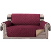 Bellahills Water Repellent Sofa Covers 2 Seater Sofa Protectors From Pets Reversible Loveseat Cou...