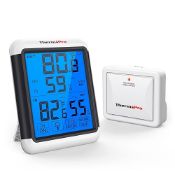 Thermopro TP65C Digital Wireless Hygrometer Indoor Outdoor Thermometer Wireless Temperature and H...