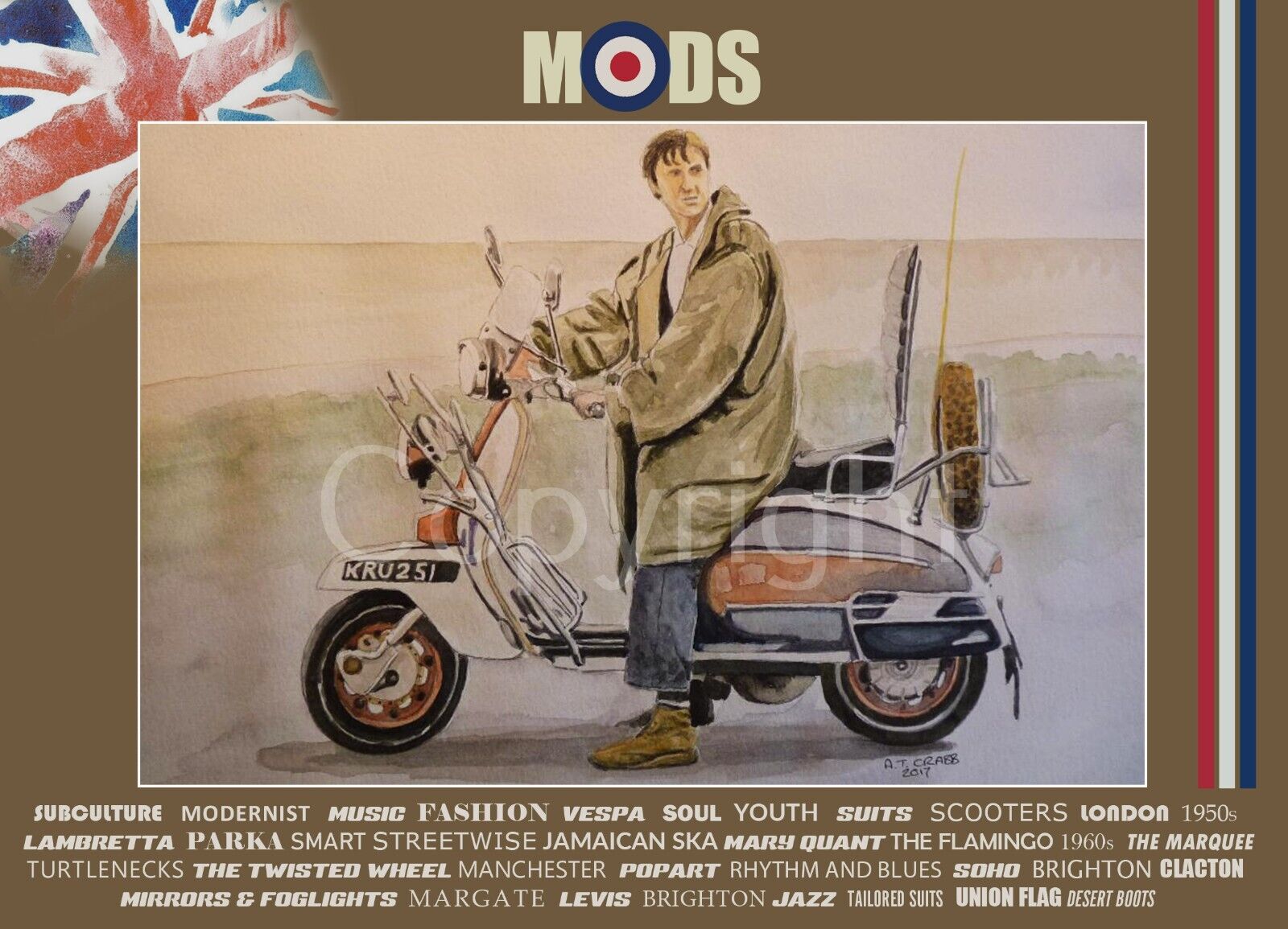 Mod Jimmy Quadrophenia Nostalgic Scene Metal Wall Art