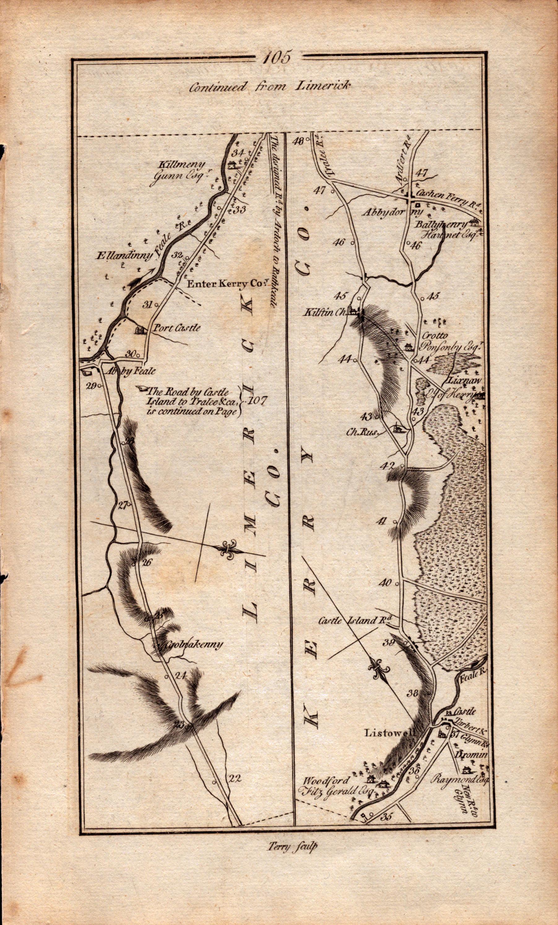 Ireland Rare Antique 1777 Map Kerry Listowel Tralee Limerick Etc. - Bild 3 aus 4