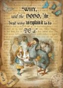Alice In Wonderland ""The Dodo"" Beautifully Designed Quote Metal Wall Art